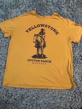Yellowstone Dutton Ranch Montana Graphic Tee - Mustard